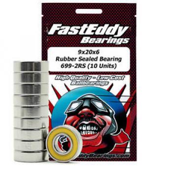 9x20x6 Rubber Sealed Bearing 699-2RS (10 Units)