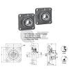 2x 40 mm Square Flange Units Cast Iron UCF208 Mounted Bearing UC208+F208 New #4 small image