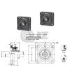 2x 5/8in Square Flange Units Cast Iron HCFS202-10 Mounted Bearing HC202-10+FS204 #4 small image