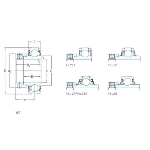 ตลับลูกปืน YEL208-2F SKF #1 image