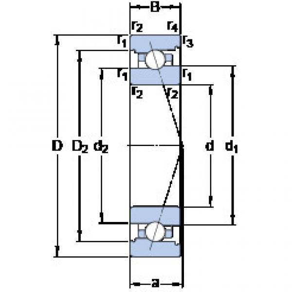 ตลับลูกปืน 7020 ACB/HCP4A SKF #1 image