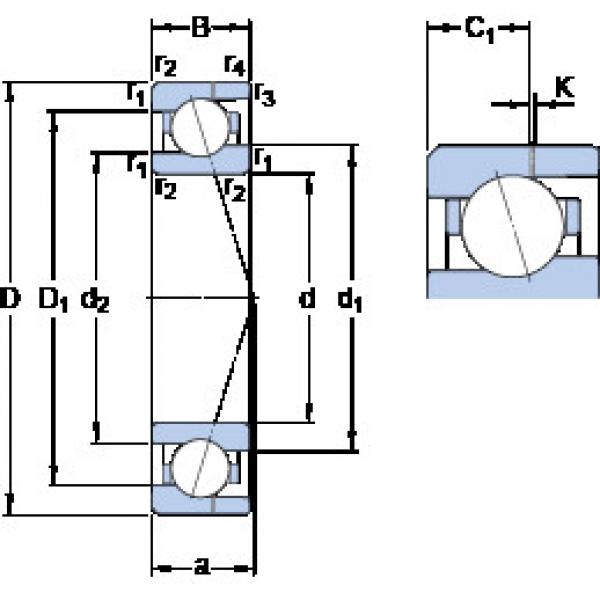 ตลับลูกปืน 71901 ACE/P4AH SKF #1 image