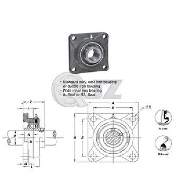 5/8 in Square Flange Units Cast Iron UCFS202-10 Mounted Bearing UC202-10+FS204 #1 image