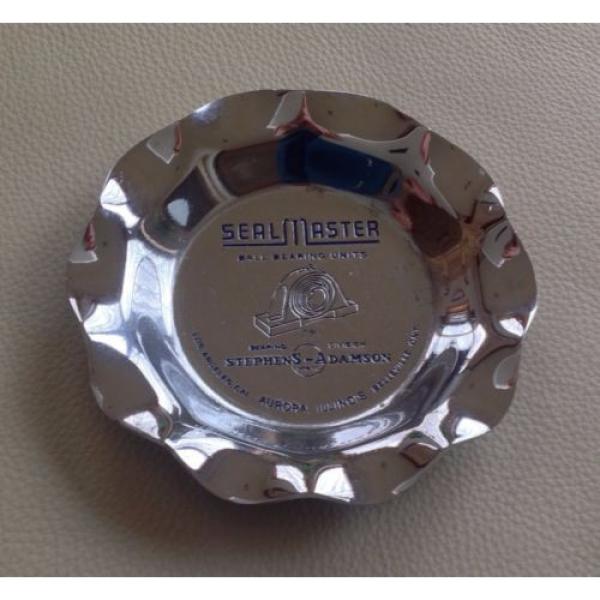 VINTAGE SEALMASTER BALL BEARING UNITS ASHTRAY - CHROMED HEAVY METAL ASHTRAY #3 image